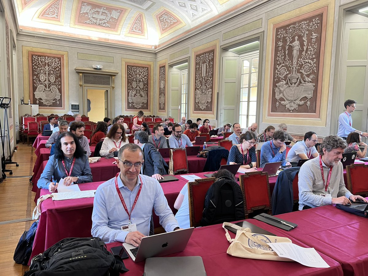 AlexeiProkudin's tweet photo. QCD evolution 2024 is off to a good start.

The 13th edition of the workshop was opened by Alessandro Bacchetta. It is hosted in one of the historical universities of Italy the University of Pavia founded in 1361. https://t.co/yvLUHSlcjW