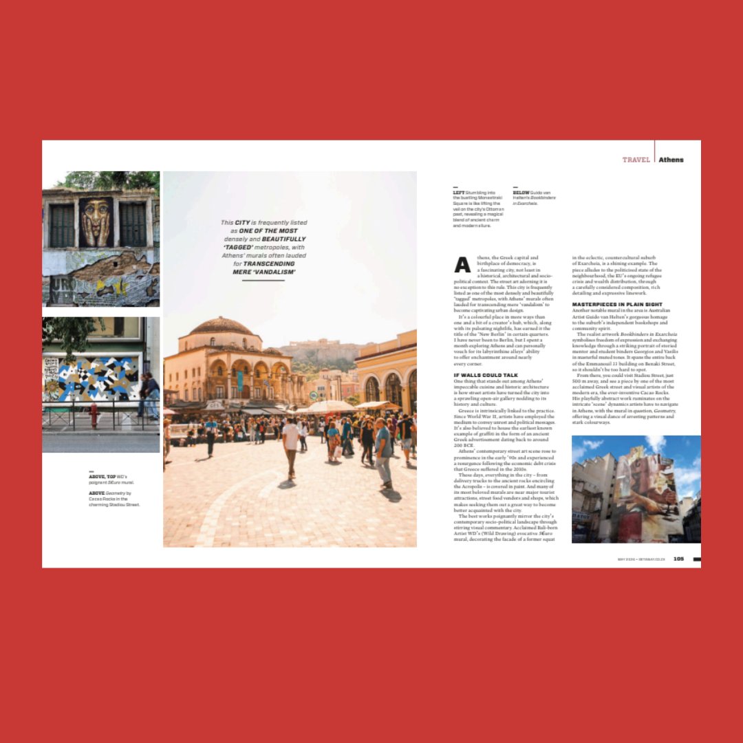 Craving adventure with a side serving of art? In the May issue of <a href="/getawaymagazine/">Getaway Magazine</a>, Letterhead’s Neil Büchner shared his visit to Athens – an exciting setting to explore the world of street art, the historic city's culture, and, of course, some excellent gyros.