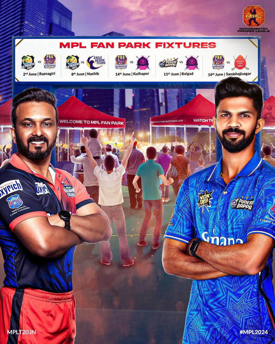 𝘿𝙤𝙣'𝙩 𝙟𝙪𝙨𝙩 𝙬𝙖𝙩𝙘𝙝, 𝙁𝙀𝙀𝙇 𝙩𝙝𝙚 𝙂𝙖𝙢𝙚 😍

Roar, Cheer, and Follow your favourite team by watching the matches LIVE at MPL Fan Park 💯

MPL Fan Park brought to you by Chitale Xpress 

@MahaCricket |
#MaharahstraPremieLeague2024 #ThisIsMahaCricket