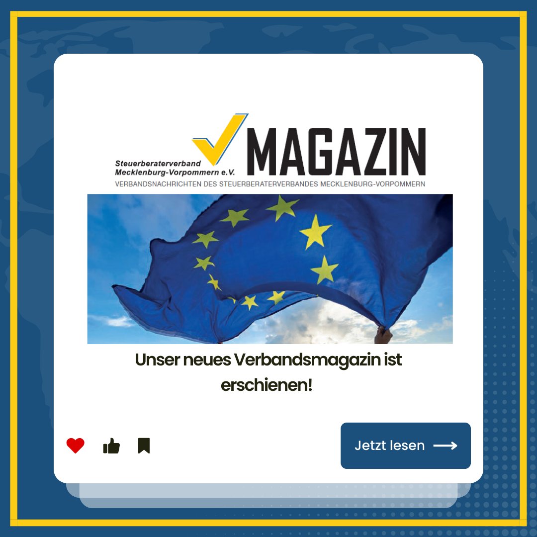 Unser neues Verbandsmagazin ist erschienen. Über folgenden Link können Sie es lesen: stb-verband-mv.de/aktuelles/unse… 💯🚀