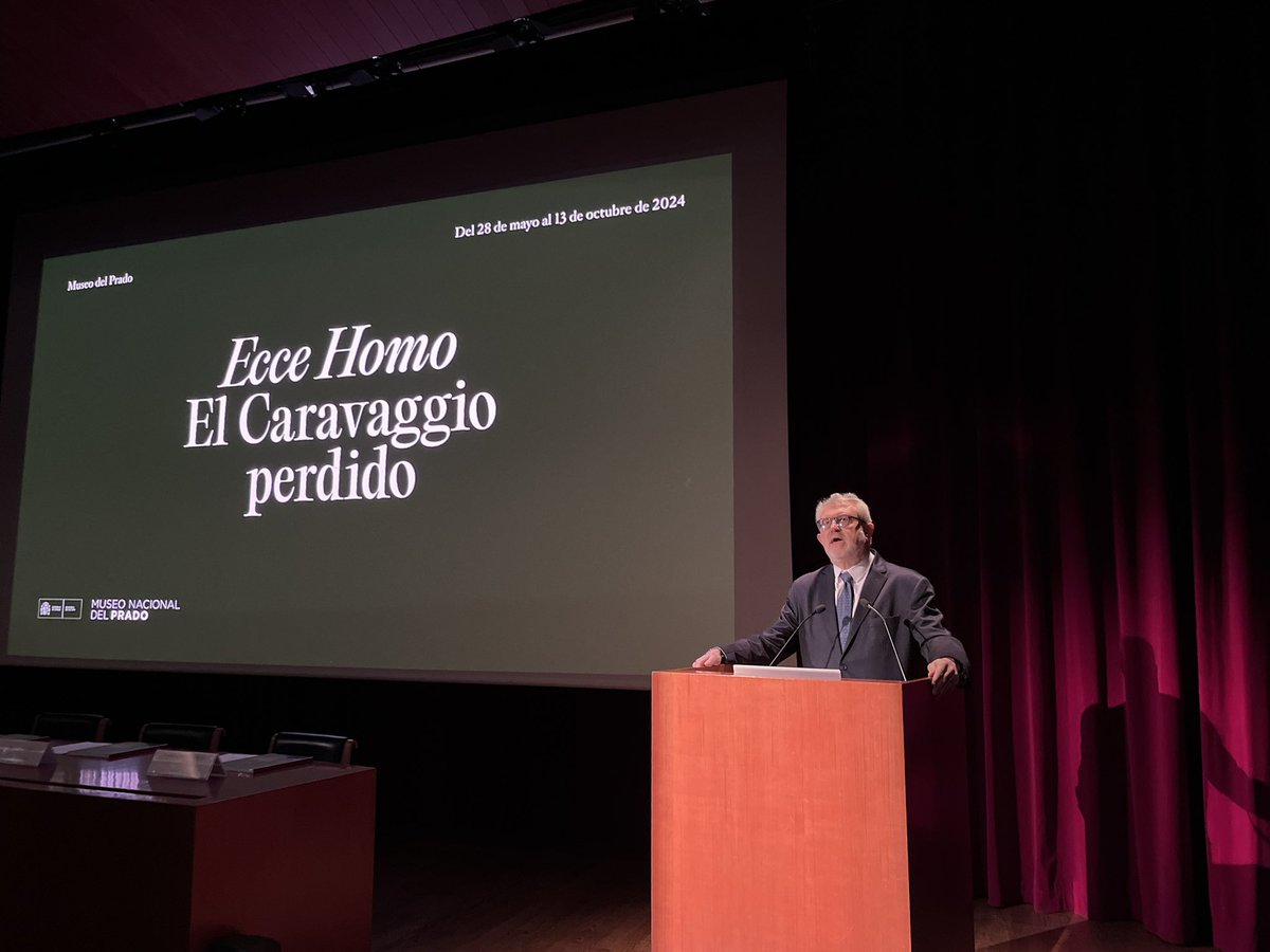 Comienza la rueda de prensa del “Ecce Homo" de Caravaggio. Se expondrá en el Museo del Prado hasta el 13 de octubre. Sigue la presentación en directo en: youtube.com/live/3Hsm8ingK…
