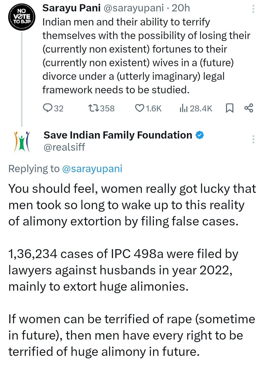 A huge meltdown started, because millions of men woke up to huge alimony extortion by wives, after Hardik Pandya divorce rumours surfaced.

Huge alimony extortion is not new. It's just that only Gen Z woke up and forced married millennials to think.

The Gen X jerks are still in