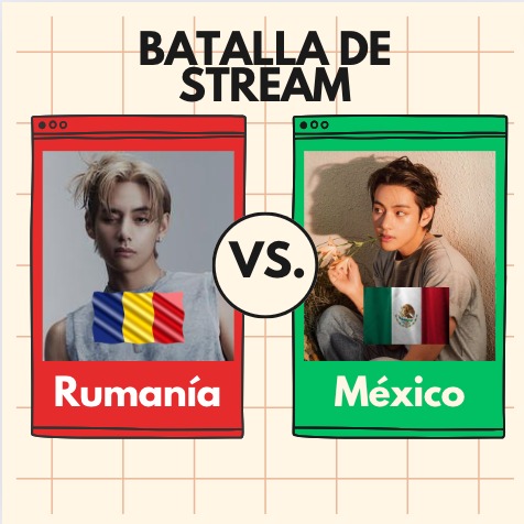 KimTaehyung_Ro's tweet image. 📢  STREAM BATTLE 

ROMANIA vs MÉXICO 

🗓 May 27
⏰️ 3 AM KST ~ 9 PM RO

@KimTaehyung_Ro ➡️ team #TaeCrew

@thvstreamMx ➡️ team #TeteLoVers

Choose your team (I hope someone will choose me 😂) &amp;amp; BE READY TO JOIN 

ALL TAE'S FANS CAN PARTICIPATE

More INFO when BATTLE STARTS.