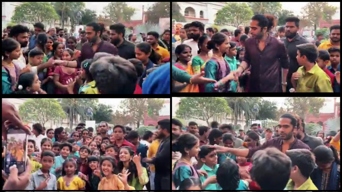 #SilambarasanTR with his kutty fans..❣️🔥