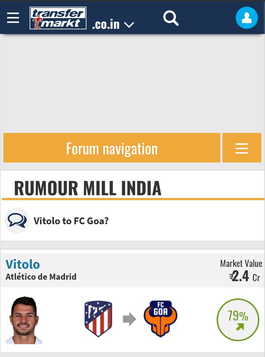 From Atletico Madrid to Goa😯
Is it even possible? @MarcusMergulhao 
That too 79% probability 😂
#IndianFootball #ISL #FCGoa