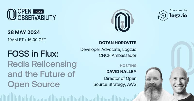 🥳 Tomorrow the 4th season finale of @horovits @OpenObserv is here Dotan's guest @ke4qqq has worked in #opensource for over 2 decades and is the Director of Open Source Strategy @awscloud & president at @ApacheASF. Get ready to learn all things #oss! buff.ly/3WWmmqh