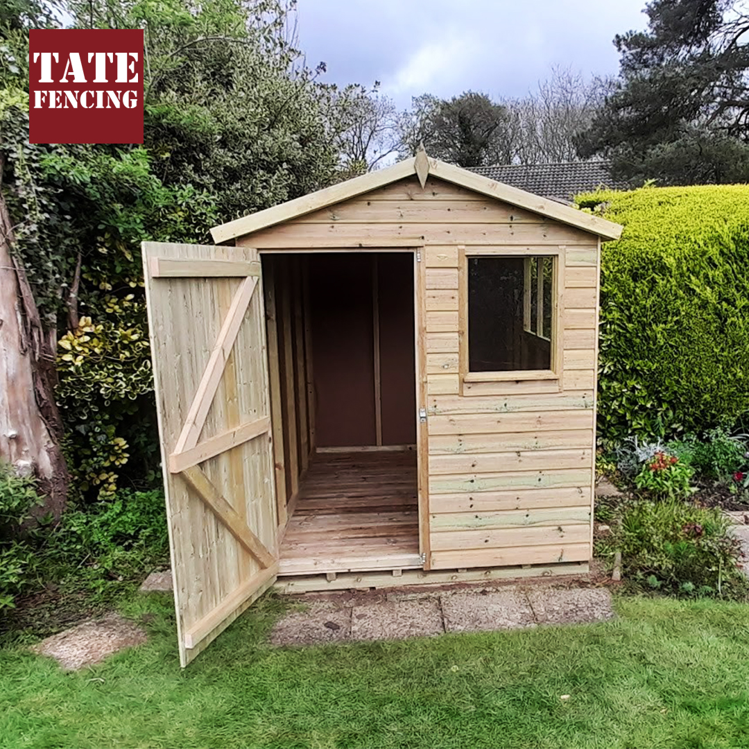 Replacement 1.8m x 2.4m gable shiplap shed - to replace existing older model. 
With door & single window in front & double side.
EPDM rubber roof upgrade.

#shed #shiplapshed #shiplap #timbershed #gardenshed #timberstore #gardenstore #gardenstorage #tatefencing