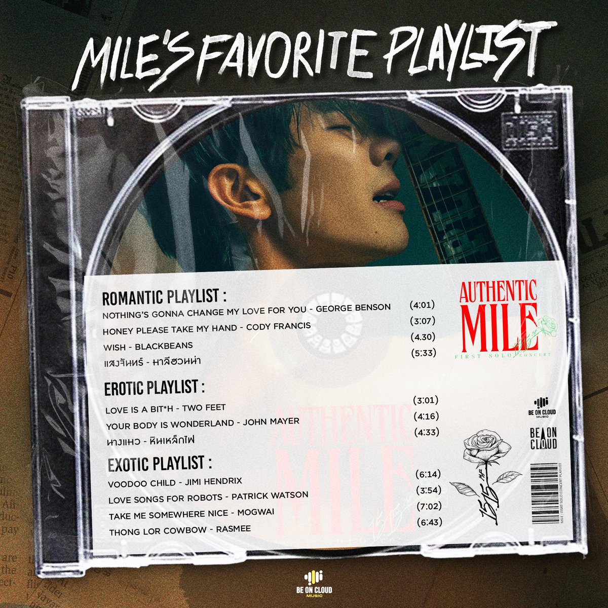 ชวนส่อง Playlist เพลงโปรดในแต่ละ Mood ที่ มาย ชอบฟัง 🎶🎸 ใครมีเพลงที่เหมาะกับ Mood ไหนอยากแนะนำ โพสต์บอกกันได้น้าา แบ่งปันเพลงกันค่ะ 😊 #Mile1stSoloConcert #BEONCLOUDMUSIC