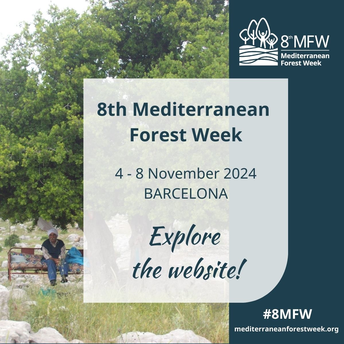 🌲✨ Are you ready for the 8th #MedForestWeek?

🗓️ Join us in exploring the future of #forest restoration in Barcelona 🇪🇸 from 4 to 8 November 2024!

Explore our newly launched website 🔎
➡️ mediterraneanforestweek.org

Learn more about the #8MFW in this thread!
🧵 1/3