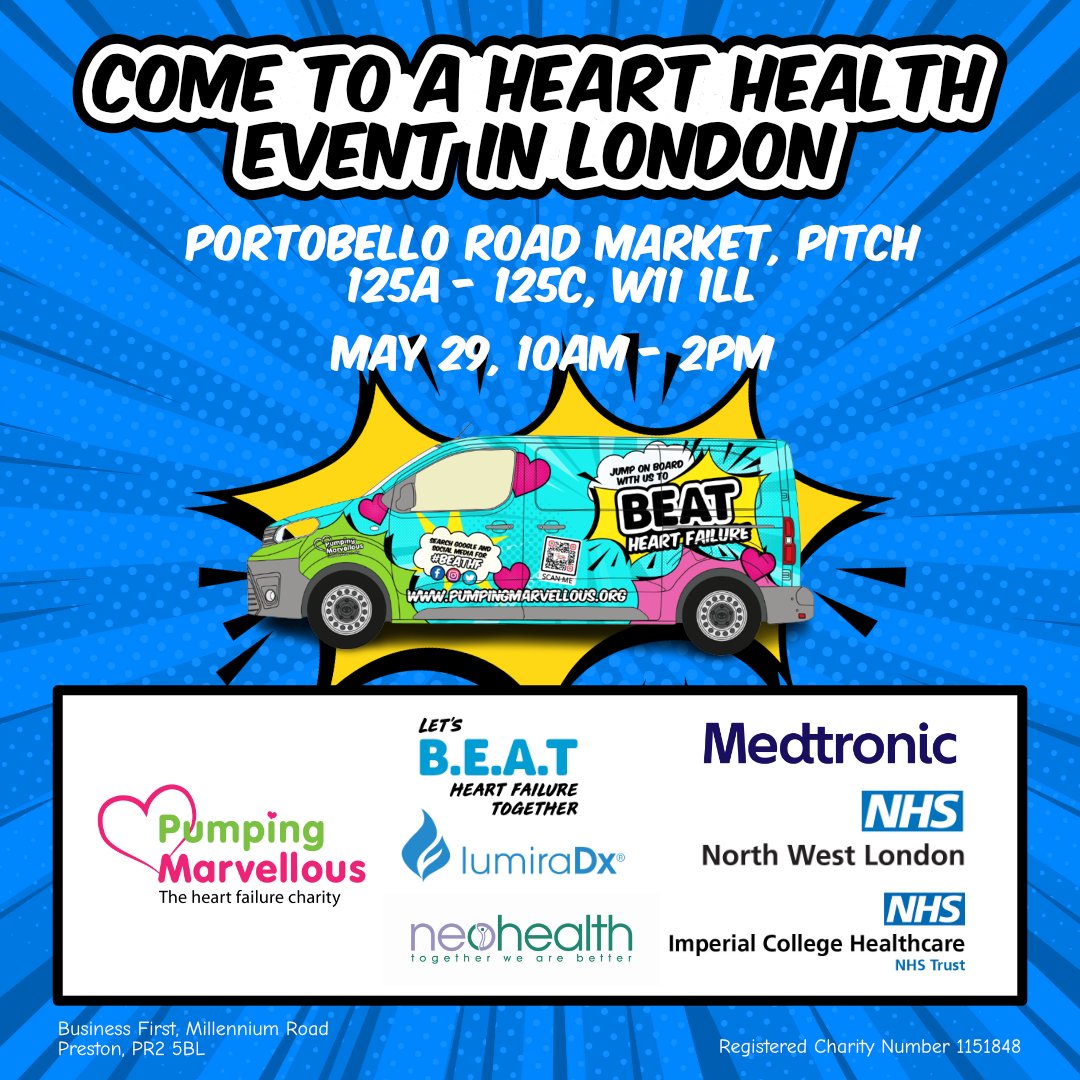 Two days to go...

We're teaming up with @pumpinghearts to offer free heart health checks at @visitportobello on Wednesday 29 May from 10.00–14.00.

Come along if you're worried about any symptoms, especially if you experience breathlessness, exhaustion, and ankle swelling.