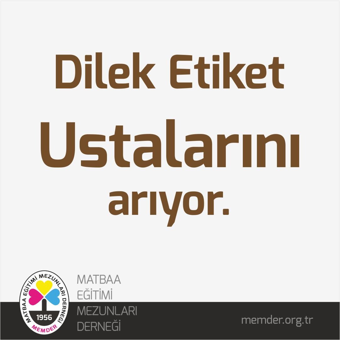 Güneşli’deki matbaamıza askerliğini tamamlamış 
1- Giyotin ustası 
2- Sallama pedal ustası 
3- Speedmaster SM54 ustası aranmaktadır. 
Başvuru yapacaklar Sinan Babalık 0532 330 53 49 numarasından arayabilirler.

#işilanı #dileketiket #matbaa