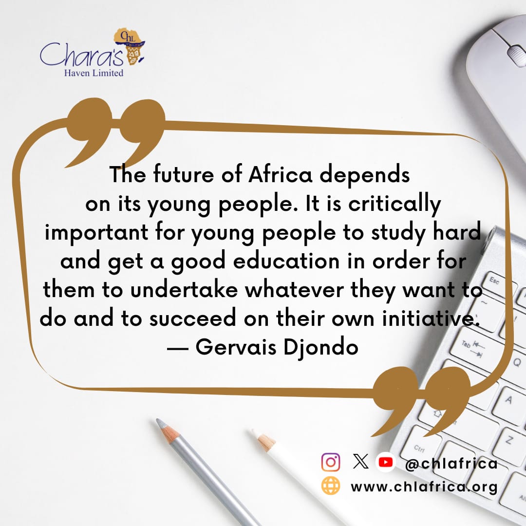 The future of Africa lies in the hands of its youth. 🌍

Afropreneurs, study hard, find great mentors, and pursue your dreams with courage and persistence.

Success is just a few steps away. Believe in yourself and take action today! 💪✨

#AfricanYouth 
#CHLAfrica
#Motivation