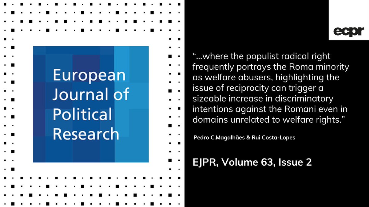 EJPRjournal's tweet image. 📚 May issue
🗣️ How does #PopulistRadicalRight rhetoric affect welfare rights?

🇵🇹 Using #SurveyData from Portugal, P.C Magalhaes &amp;amp; @RuiCostaLopes study welfare #ethnocentrism in relation to anti-Roma attitudes
👉 bit.ly/4bTRjiX #discrimination