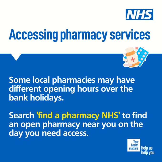 A list of South Yorkshire pharmacies that will be open over the bank holiday weekend can be found on the NHS South Yorkshire website here: southyorkshire.icb.nhs.uk/your-health