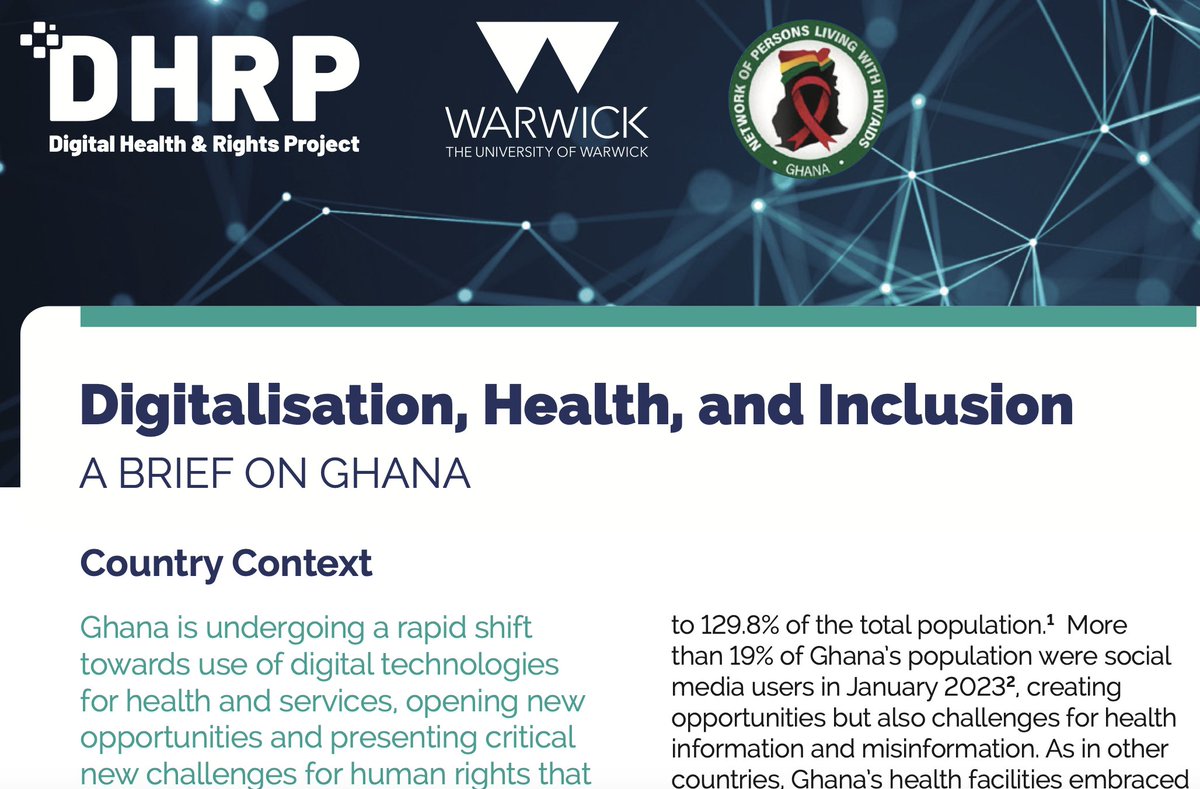 Excited to share our #digitalhealth and rights country briefs for Ghana, Kenya and Vietnam are available for free download. Check them out here: warwick.ac.uk/fac/cross_fac/… #DigitalRevolution #AIforGood #digitalrights @DigHealthRights