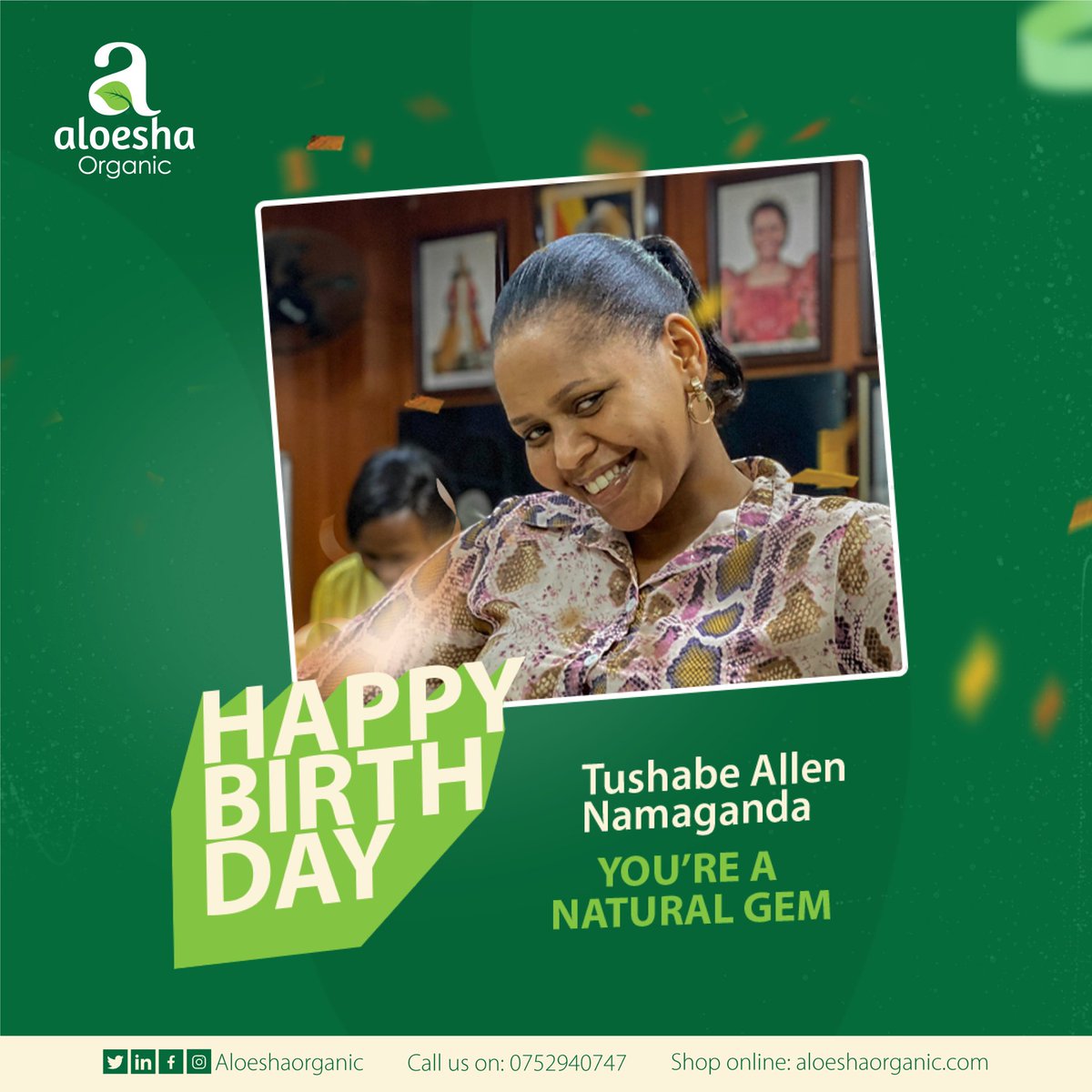 Welcome to the new week! Today, we celebrate a gem: our Front Desk Personnel, Tushabe Allen Namaganda. Take a minute to celebrate her with us. 🥳🎉 Have a win week! 👊🤗 #herbalife
