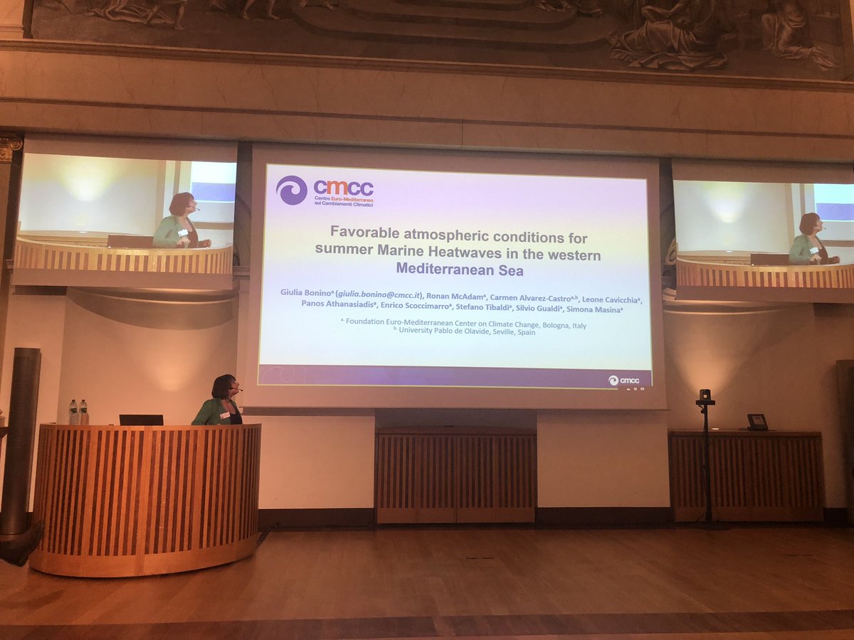 Sofia Darm (@sofia_darmaraki) on Twitter photo Atmospheric drivers behind #marineheatwaves in the #Mediterranean #Sea. A great talk by <a href="/bonino_giulia/">Giulia Bonino</a> on #Liege #Colloquium of ocean extremes 🌊 Atmospheric drivers behind #marineheatwaves in the #Mediterranean #Sea. A great talk by <a href="/bonino_giulia/">Giulia Bonino</a> on #Liege #Colloquium of ocean extremes 🌊