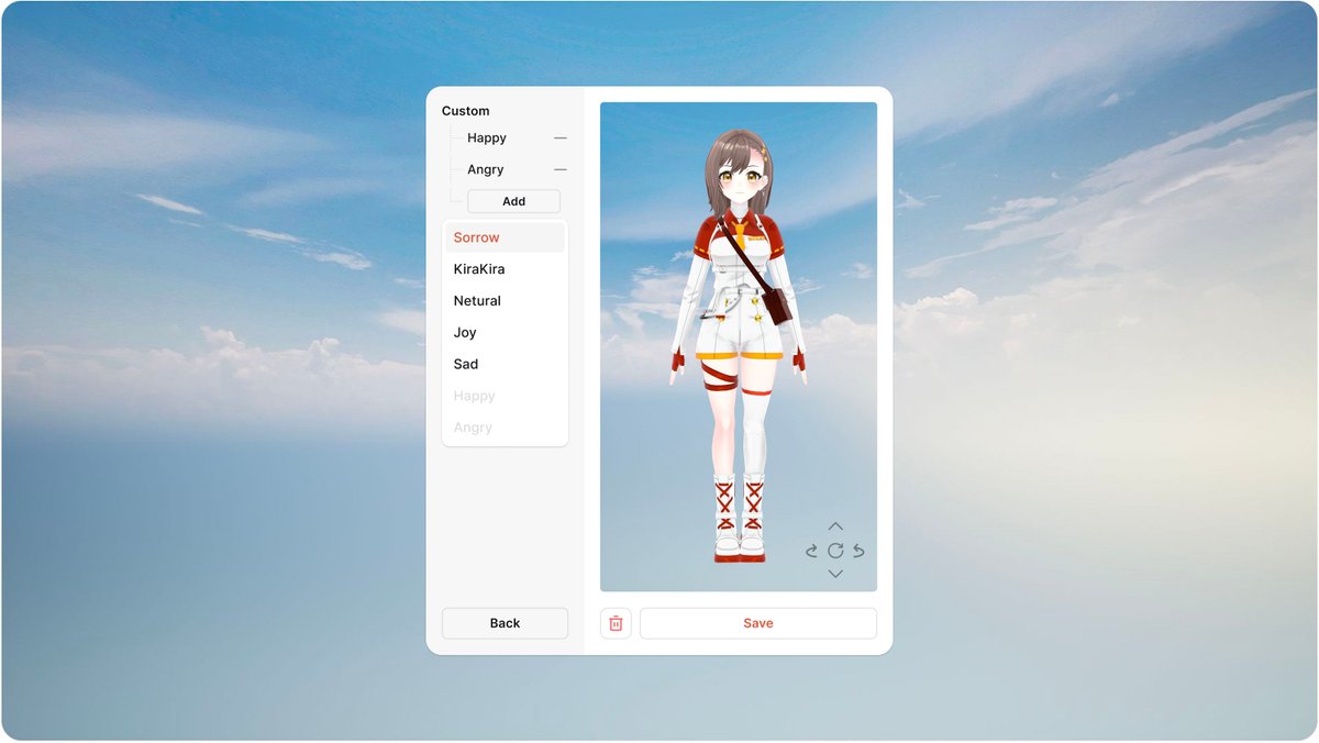 AvaKit_JP's tweet photo. 💥 アバキット v2.1.4 更新
https://t.co/D3KyIY8yoQ

1️⃣改善
- 左パネルのUIを改善しました。

2️⃣表情合成機能 🔗
- 表情の結合は、複数の表情を一度にオン/オフできるように1つの表情にまとめる機能です。 これにより、各表情を一つずつアクティブ化する手間が省け、様々な状況に素早く対応することができます。例えば、髪と衣装のブレンドシェイプを結合して一つの新しいブレンドシェイプにすることができます。
 
表情を結合する手順は以下の通りです：
1. 結合したい「表情」を2つ以上選択します。
2. 右側のプレビューで、結合した表情が自然に見えることを確認します。
3. 保存ボタンをクリックします。