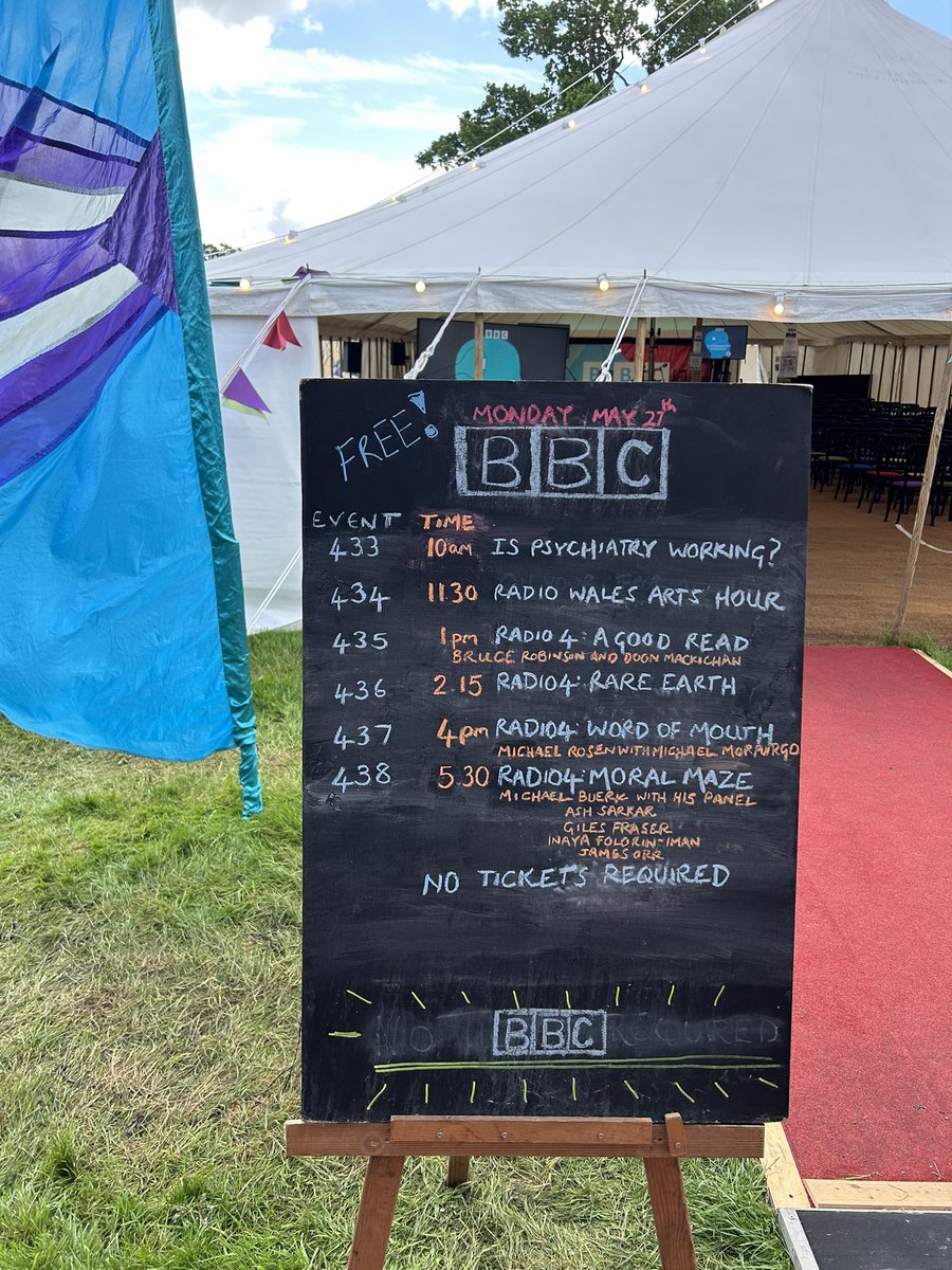 Free events in the BBC Marquee today.