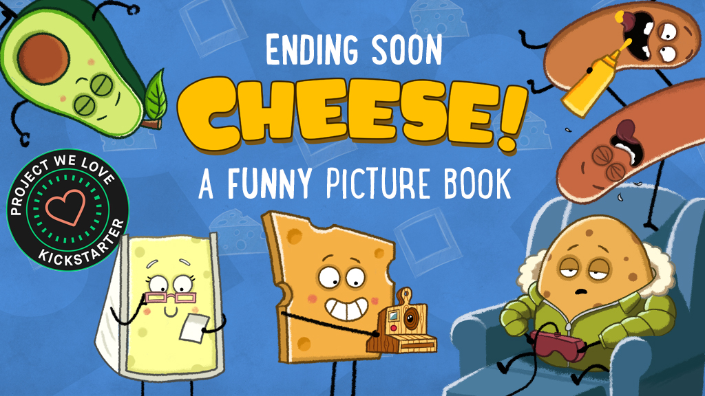 Time is running out to support CHEESE! on Kickstarter.
I'm raising money to independently publish a picture book for kids. It's written by me and illustrated by Johnny Schumann.

All funds raised will go towards producing and publishing a high quality book.