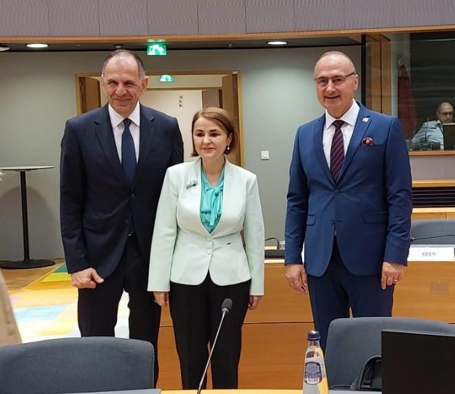 📍Brussels FM George Gerapetritis is attending the #EU #FAC Μeeting. On the agenda: war in Ukraine, dvpts in Georgia and Venezuela, crisis in the Middle East