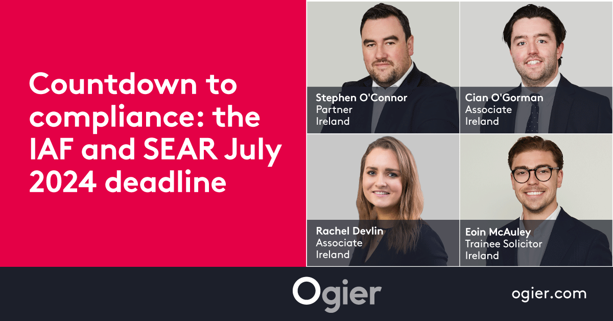 In a countdown to compliance special our Dispute Resolution team outline the SEAR regulations and the upcoming July deadline: 
lnkd.in/e_SA8NbR

For more on this topic contact our team, or visit ogier.com #compliance #sear