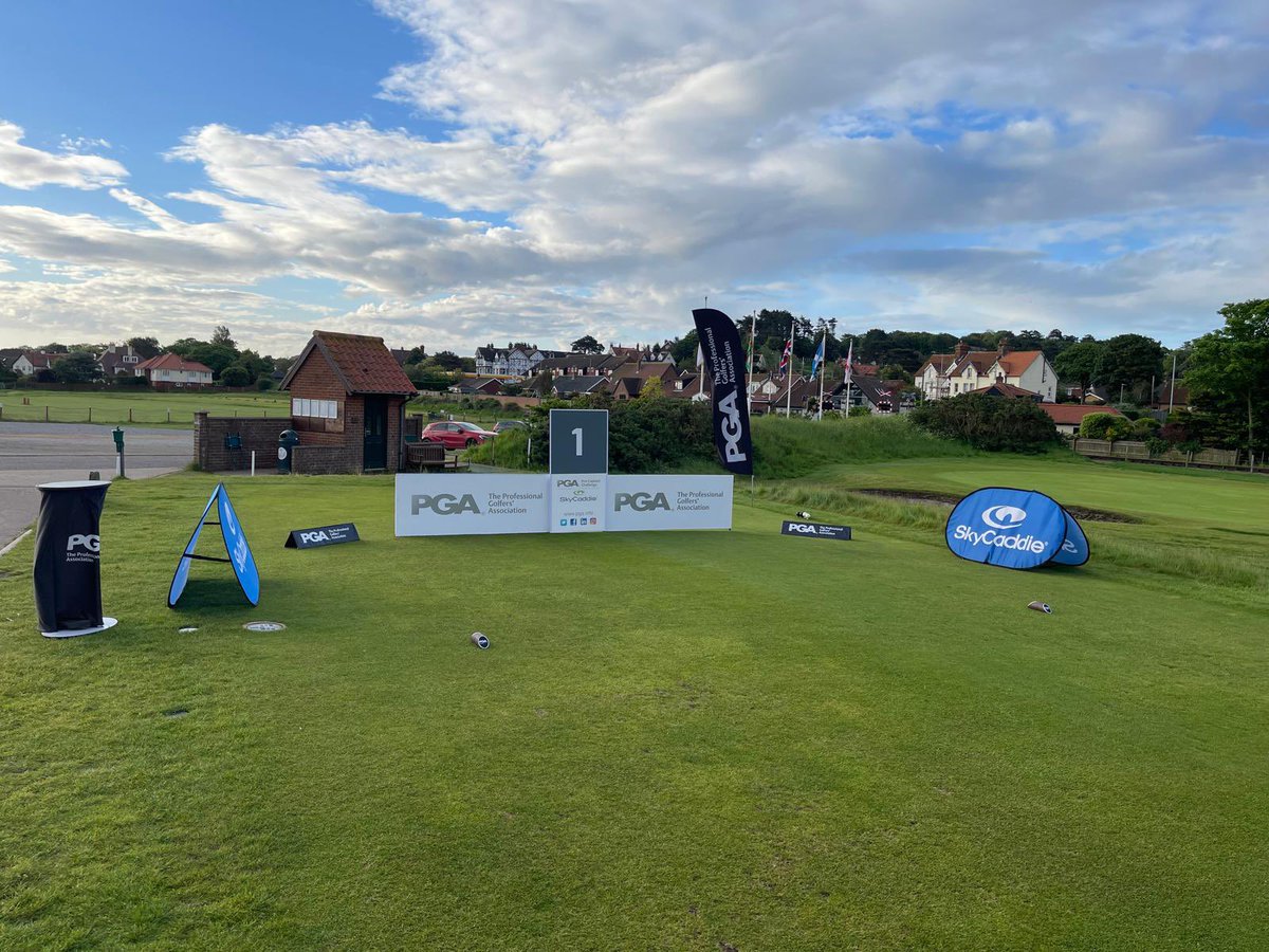 We’re all set up for the Skycaddie PGA Pro Captain Challenge qualifier in the East region. #SheringhamGC #PGA #Skycaddie