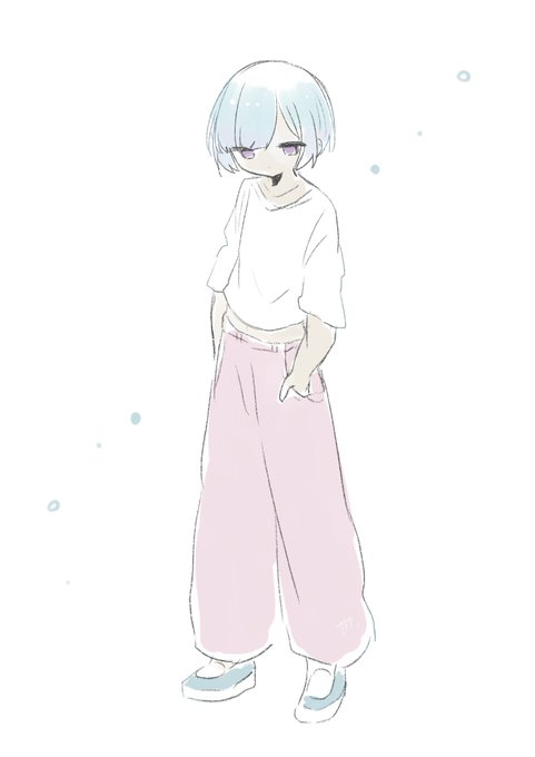 「hands in pockets short hair」 illustration images(Latest)