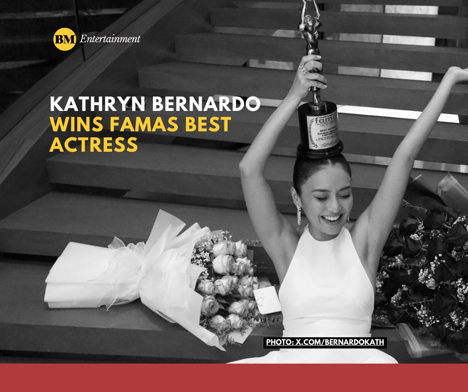 BusinessMirror's tweet photo. Kathryn Bernardo won the Best Actress award for her outstanding performance in "A Very Good Girl" at the FAMAS Awards 2024. ππ¬
#FAMAS2024
@bernardokath https://t.co/aZ2tYXgFhM