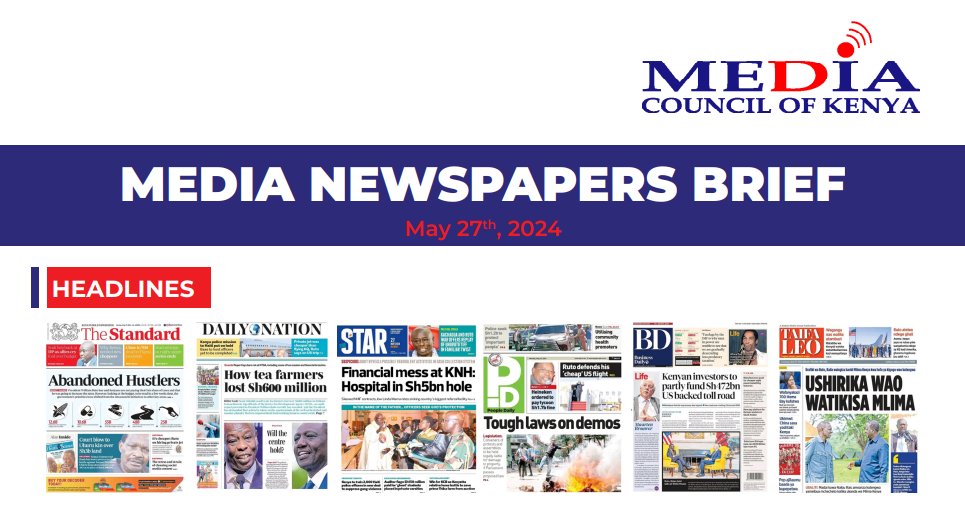 Headlines: The alleged division within government that is causing jitters in Mt Kenya region. The changes in priorities for the Kenya Kwanza government, new laws on demonstrations, and how tea farmers lost 600 million shillings. tinyurl.com/svsyszaw #MediaObserverKE