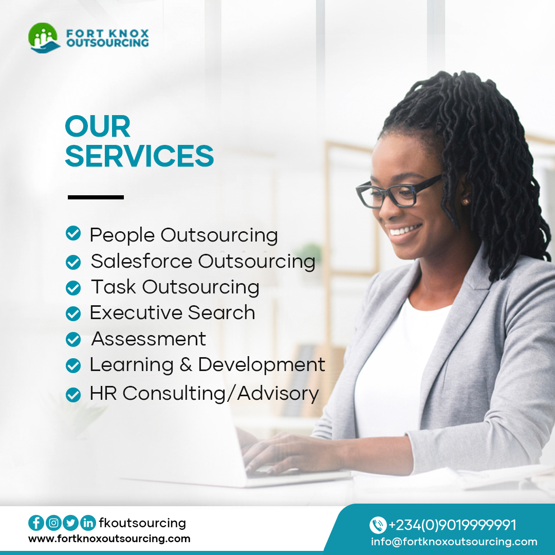Recruit experts in your team with Fort Knox Outsourcing

#FKOutsourcing #FortKnoxOutsourcing #Employment #Lagos #Nigeria #BusinessSolutions Salary Third Mainland Bridge Sabinus