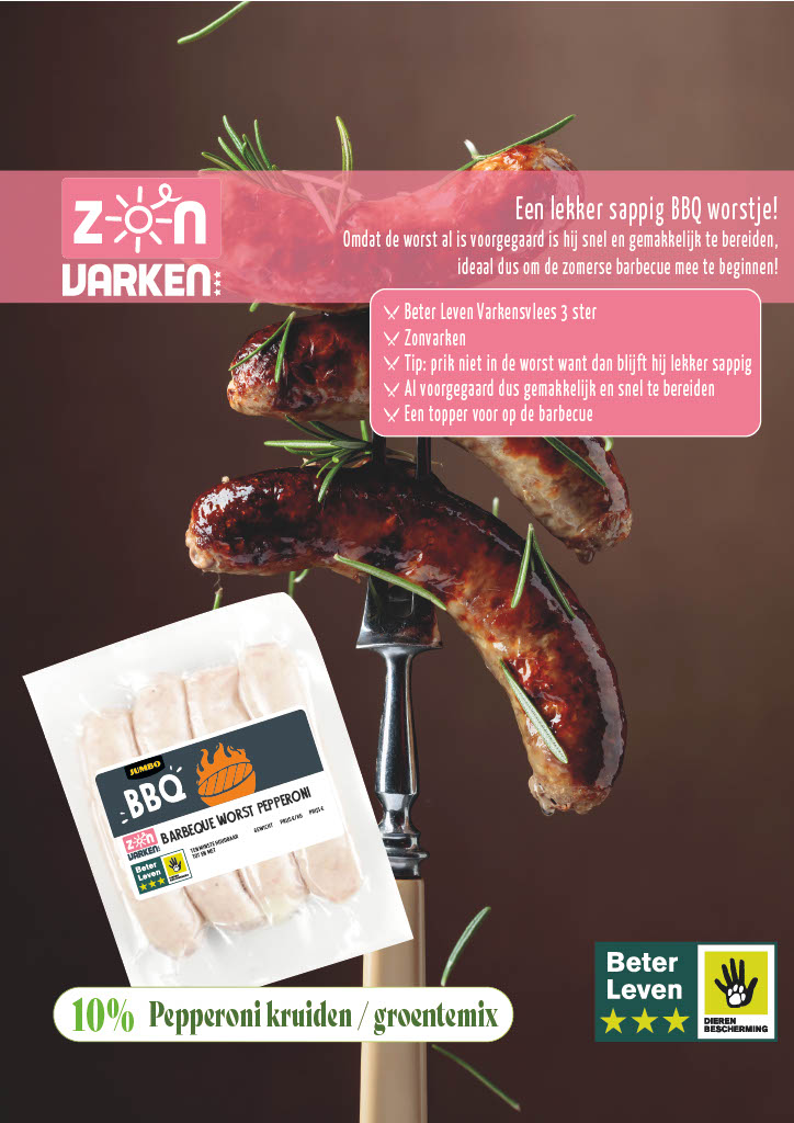 𝑩𝑩𝑸’𝒆𝒏 𝒎𝒆𝒕 𝒁𝒐𝒏𝒗𝒂𝒓𝒌𝒆𝒏!
Vanaf deze week verkrijgbaar bij ca. 130 Jumbo winkels verspreid door het land; de lekkere Zonvarken Barbecue worst! Dus ben je van plan om de BBQ aan te steken, rij dan zeker even langs een van deze Jumbo's (jumbo.com/.../telers-boe…... ) 1/2