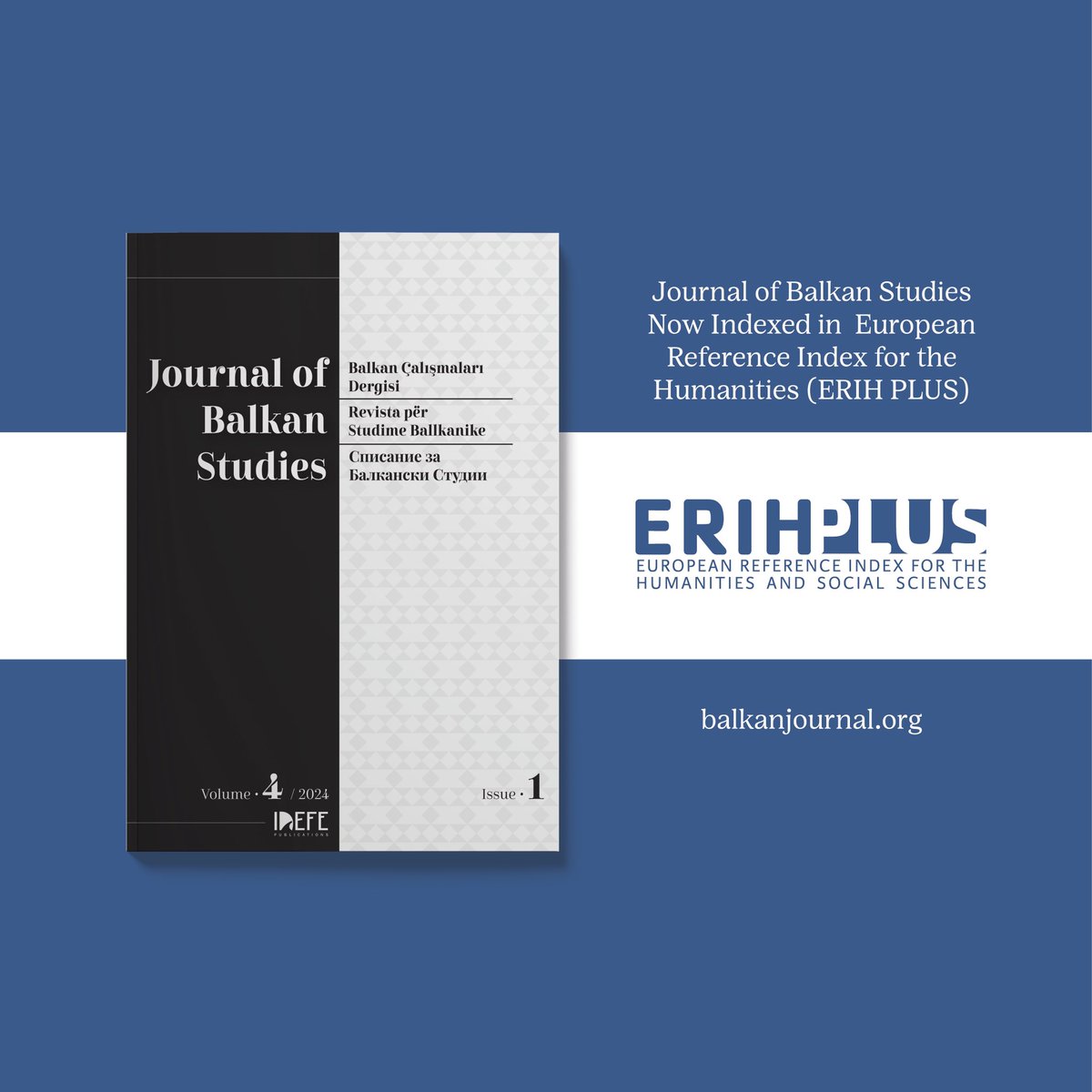 BalkanStudies's tweet photo. Journal of Balkan Studies now indexed in European Reference Index for the Humanities (ERIH PLUS)

https://t.co/OGkpyErxUT https://t.co/gzr4rK3lr0