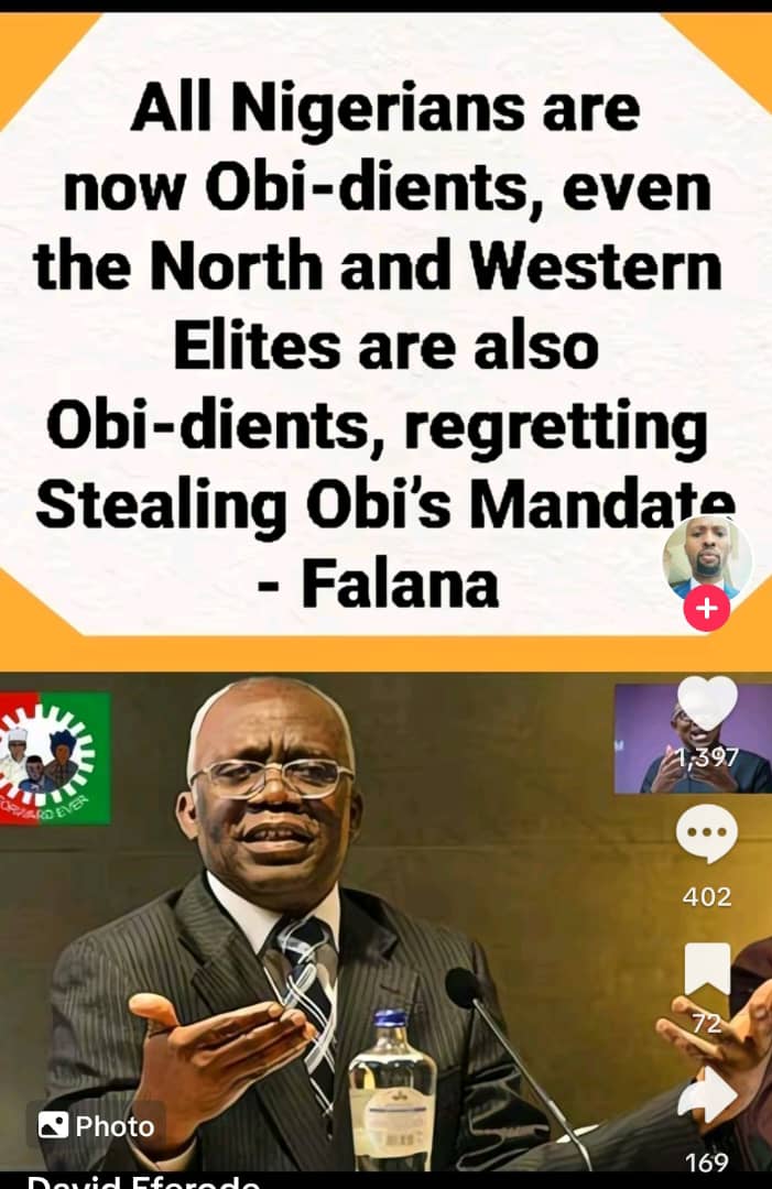 ANOTHER SACRED TRUTH THAT WILL DRIVE THEM GAGA TODAY! EVEN THEIR LEADERS KNOW THIS TRUTH. The greatest Obidients remain the only viable opposition in Nigeria as it stands. God bless you my people all over the world.