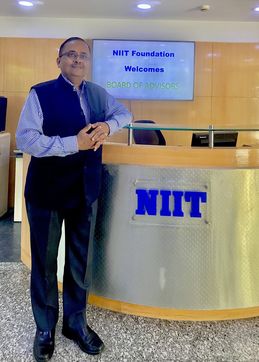 Happy to have accepted another term as Member, Board of Advisors, @NIIT_Foundation, an exemplary nonprofit set up by the promoters of @NIITLtd. At its recent meeting in Gurgaon, it felt good to see them embark upon their mission to positively impact India’s underprivileged