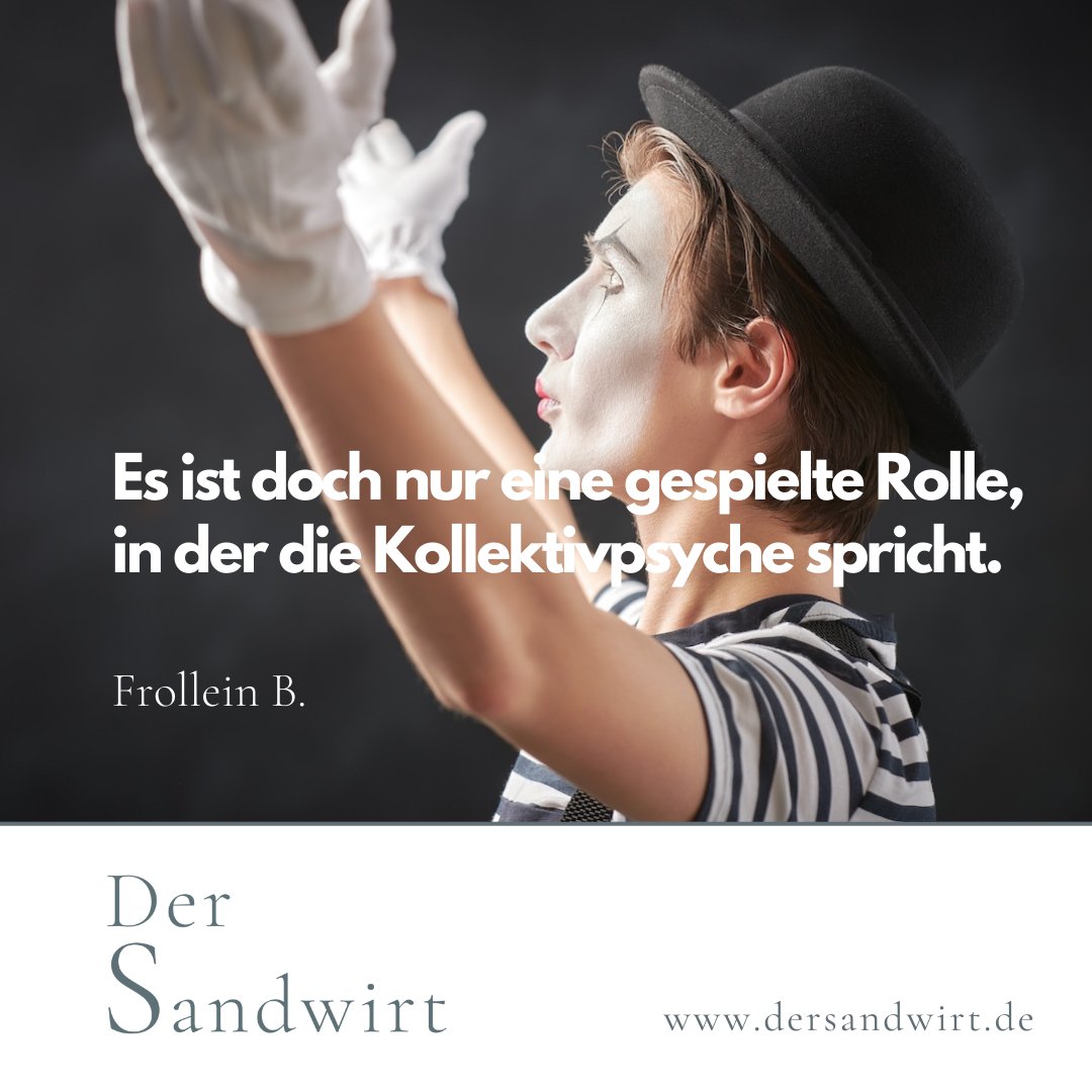 Wie auf einer Theaterbühne spulen sie ab, was von ihnen in ihrer jeweiligen Rolle und Funktion als Politiker, Kirchenvorstand, Parteivorsitzender, Minister, etc. erwartet wird. Frollein B. @Bloominje: dersandwirt.de/eliten-von-der…