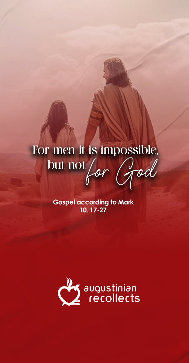 #GospelOfTheDay ❤️‍🔥 according to Mark 10:17-27
“Then who can be saved?' Jesus looked at them and said, 'For men it is impossible, but not for God.  All things are possible for God'