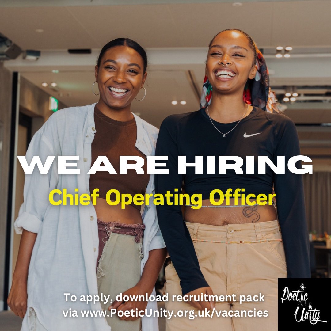 Poetic_Unity's tweet image. 3 weeks left to apply for the COO position! 

The Chief Operating Officer (COO), will play a critical role in helping shape the future of Poetic Unity, driving operational excellence, fostering innovation, and advancing our commitment to social justice and community empowerment.