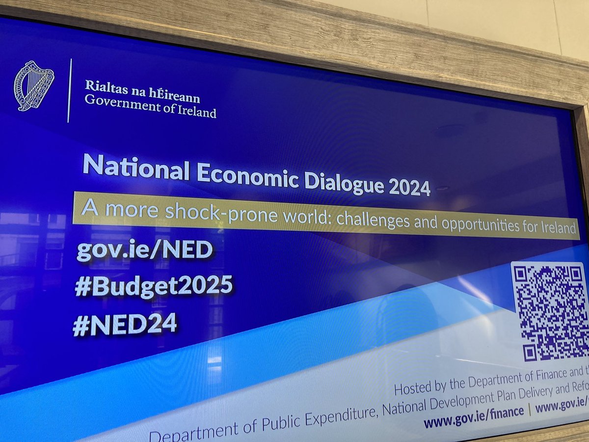 It’s #NED (National Economic Dialogue) today, so #Budget2025 is well under way. 

I’m at Dublin Castle representing @AgeAction and the Community and Voluntary Pillar. We’ll be asking the government when they will deliver state pension benchmarking.