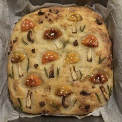 Focaccia with mushrooms