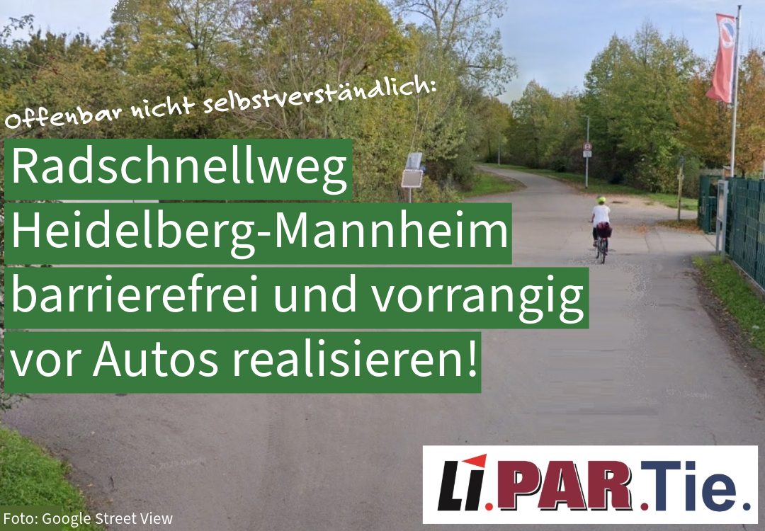 LIPARTie2's tweet photo. Wir haben einen Antrag im GR #Mannheim gestellt, den Radschnellweg HD-MA Vorrang vor KFZ-Verkehr zu geben. Die Verwaltung plant auf Höhe MHC-Stadion Pfosten zur Entschleunigung des Radverkehrs. #Verkehrswende #Fahrrad #Radverkehr
https://t.co/4mIZA1TBj6 https://t.co/UsEl3xONTw