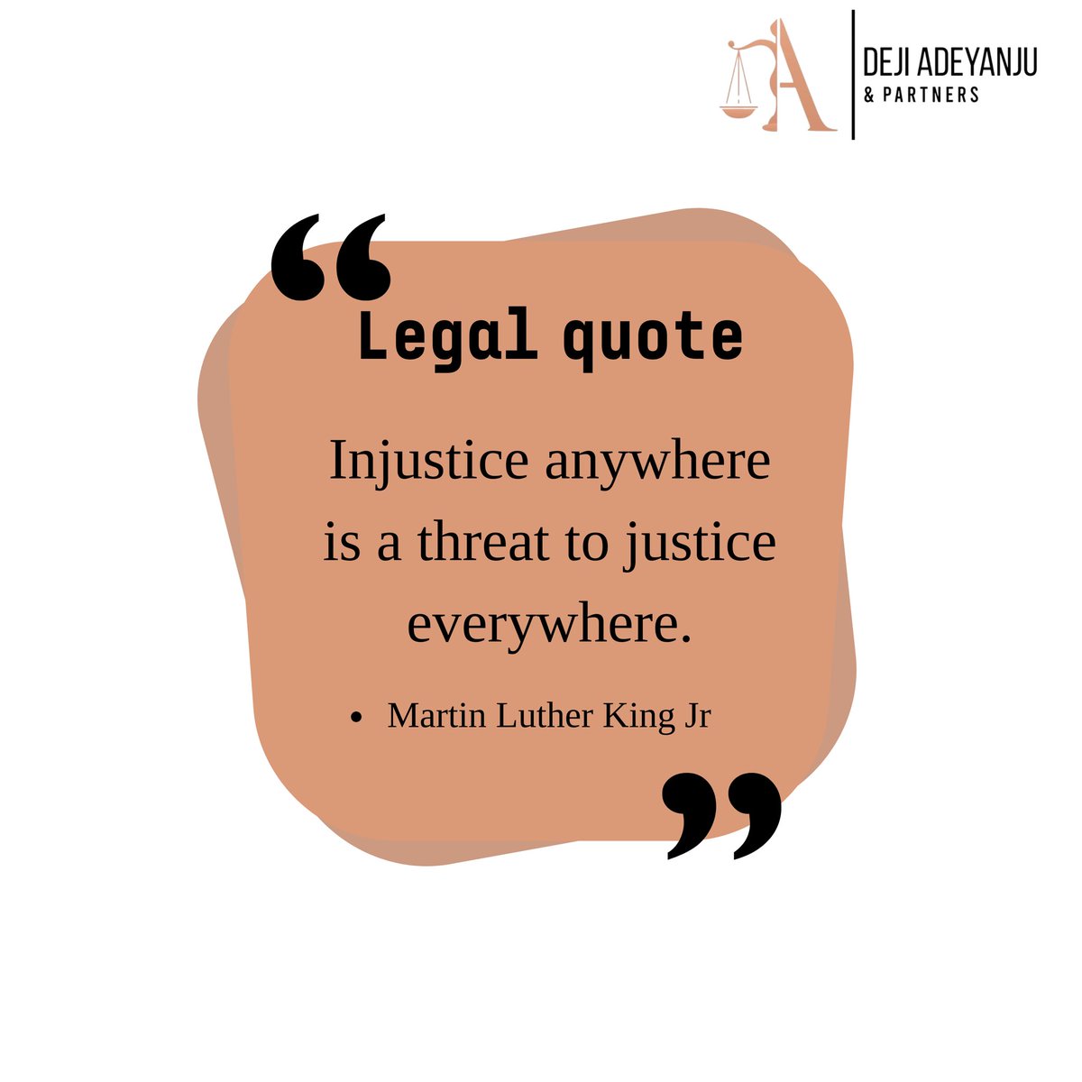 A powerful reminder that standing up for justice is essential in every corner of the world. #LegalQuotes #justiceforall