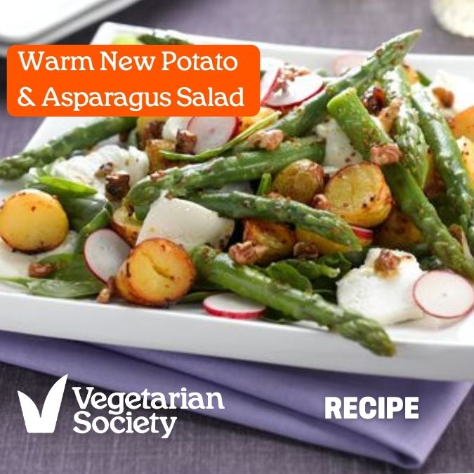 Get ready to tantalize your taste buds with the perfect combination of new potatoes and asparagus! Check out the recipe here: #veggie vegsoc.org/recipes/warm-n… If you love recipes check out our membership with lots of scrumptious recipes vegsoc.org/what-you-can-d…