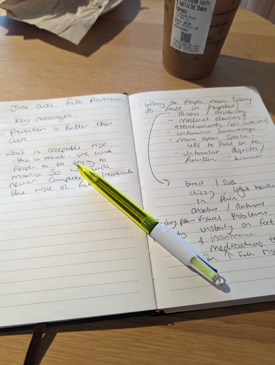 My mind is always going... Even when I'm on a day off. Working on June's O.W.L.S - falls prevention. 
#rehabilitation #nursing #ahp #fallsprevention #patientsafety #nurseeducation #onwardlearningsessions  @SOARS_WGH @NHSGrampian