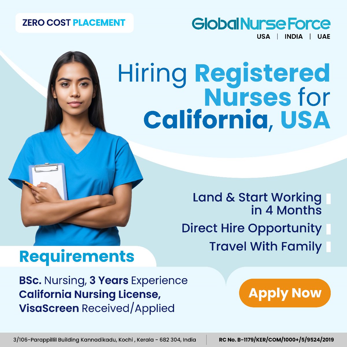 We are hiring NCLEX passed Registered Nurses for a premier healthcare institution in California, USA.

👉Click the link zurl.co/gCTu  to apply and launch your USA nursing career

#NursingDreams #RegisteredNurse #USOpportunities #ApplyToday #GlobalNurseForce #usnurse