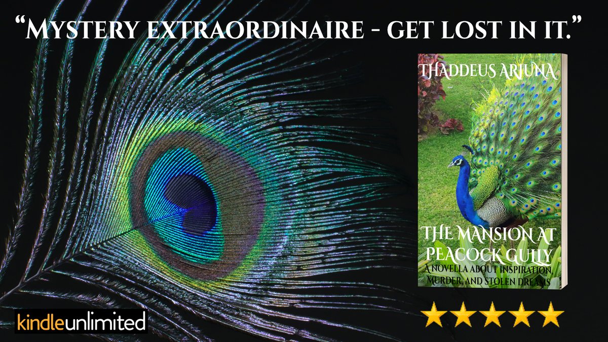 #RT @ThaddeusArjuna

 THE MANSION AT PEACOCK GULLY
 
“Beautifully written compelling story local characters. Well done.”
 
#KindleUnlimited

 amazon.com/Mansion-Peacoc…

 # TrueCrimeCommunity
# Foodie
# CrimeActionAdventure