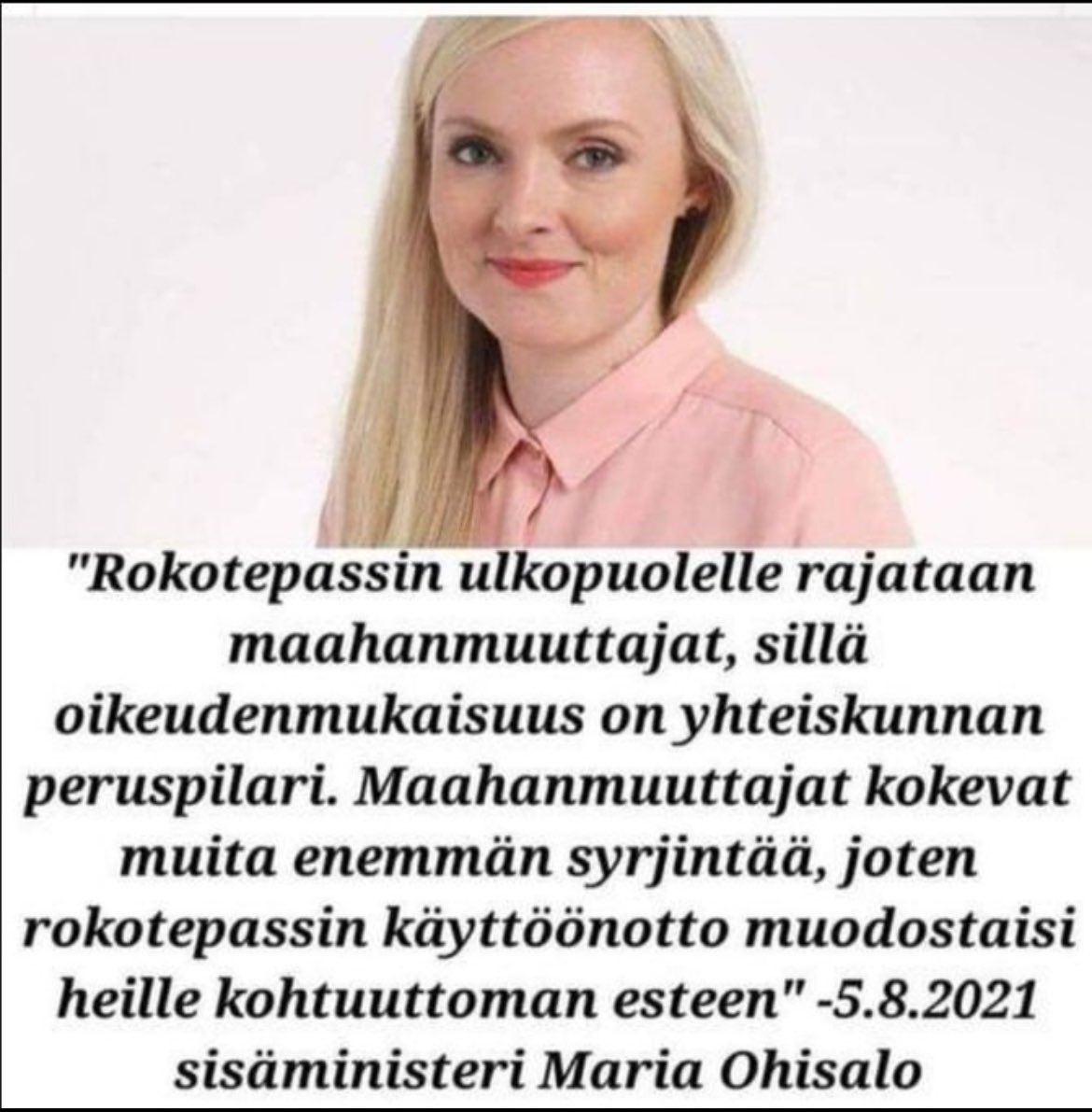 @HuhtasaariSaara Koronapassi ei koskenut kaikkia, eli syrjiminen koski vain tiettyjä ihmisiä.