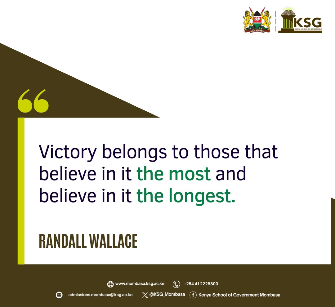 Have a victorious week. #ksgmombasa
