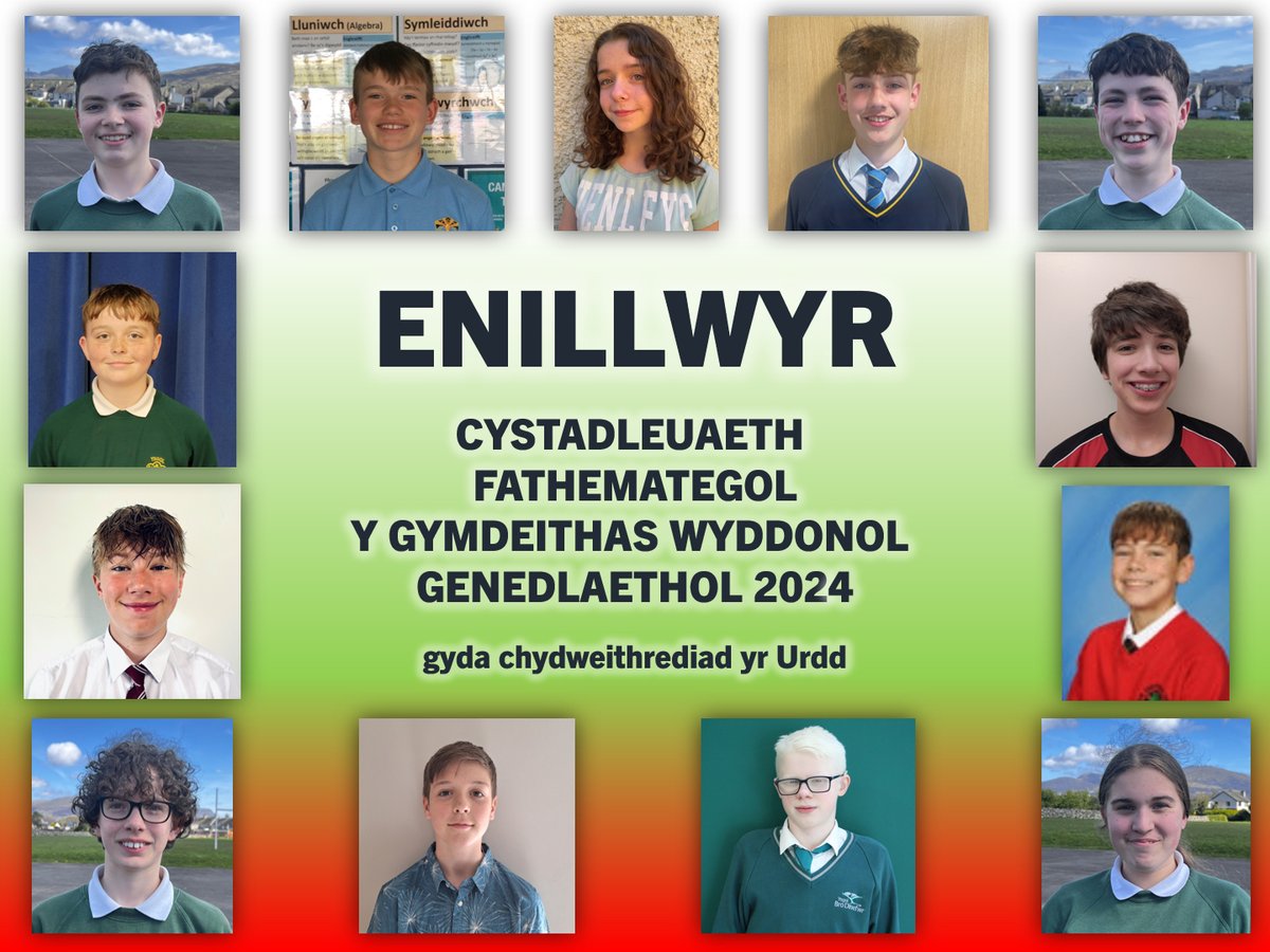 Llongyfarchiadau/Congratulations: Gruffudd Llwyd Beech <a href="/DyffrynOgwen/">Ysgol Dyffryn Ogwen</a>
Ymysg enillwyr Cystadleuaeth Fathemategol Bl 8 <a href="/EisteddfodUrdd/">Eisteddfod yr Urdd a’r Celfyddydau</a>
Among the winners of the Y8 <a href="/Urdd/">Urdd Gobaith Cymru</a> Maths Competition
#Urdd @MathemategYDO 

Seremoni yn y GwyddonLe ar y maes am 1pm, 30 Mai.