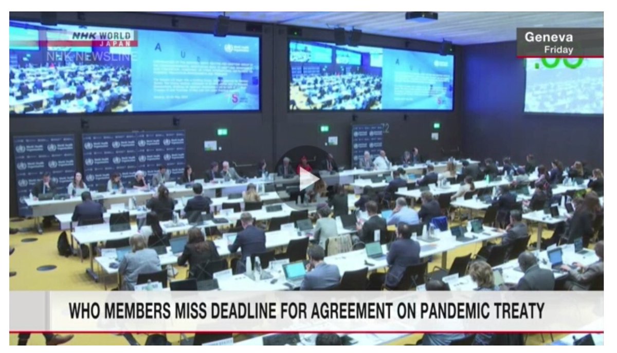 WHO members miss deadline for agreement on pandemic treaty www3.nhk.or.jp/nhkworld/en/ne…